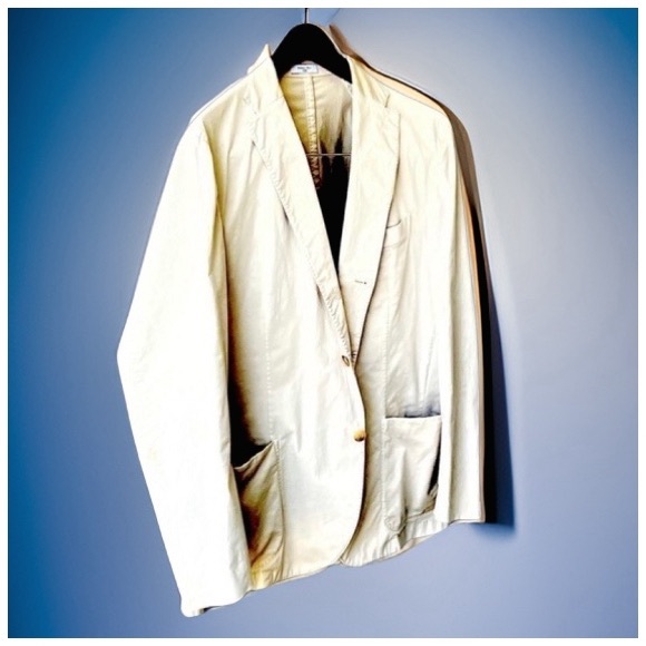 Boglioli Two-Button Deconstructed Sports Coat. Beige. XL - Picture 4 of 10